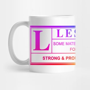 lesbian warning label Mug